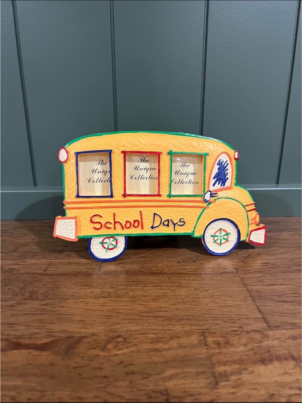 School Days Bus Photo Frame - Yellow